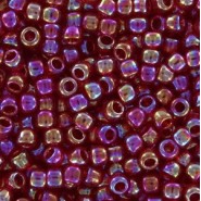 Toho rocailles 8/0 rond Transparent-Rainbow Ruby - TR-08-165C